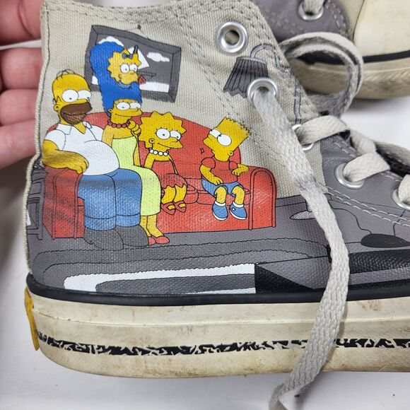 The Simpsons Chuck Taylor Converse All Star High Top Sneakers Mens 5 Womens 7 - Picture 13 of 13
